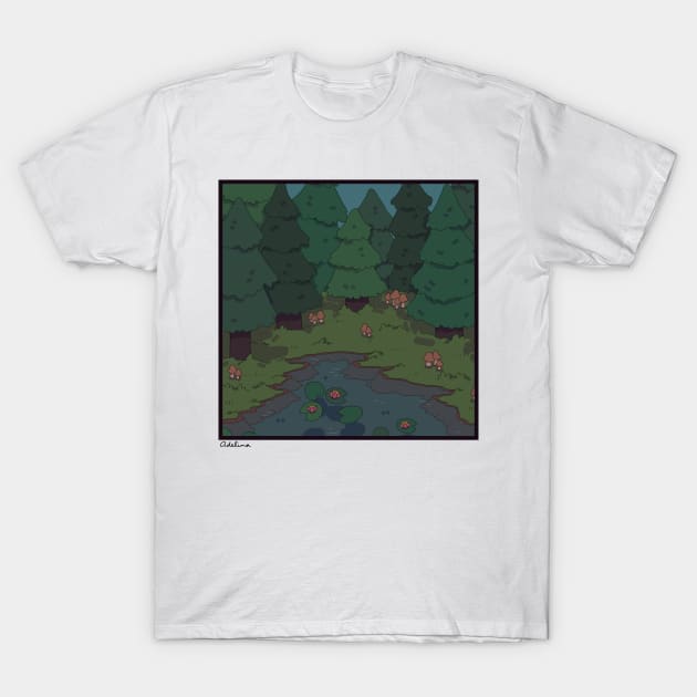Lilypad Pond T-Shirt by greenishsapphire